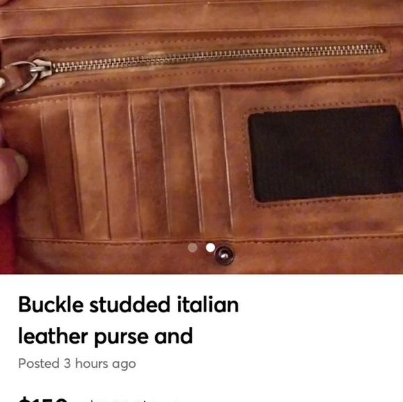 Leather handbag and wallet - Picture 2 of 2